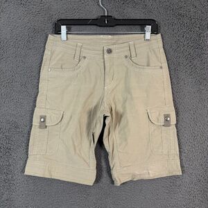 Kuhl Shorts Womens 6 Beige Tan Splash Cargo Stretch Outdoor Hiking Travel